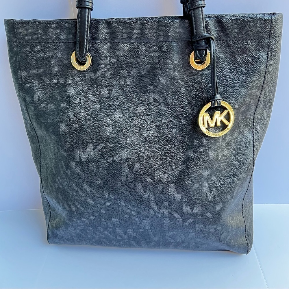 MICHAEL KORS JET SET SIGNATURE LARGE TOTE SAFFIANO LEATHER EUC - Picture 2 of 12